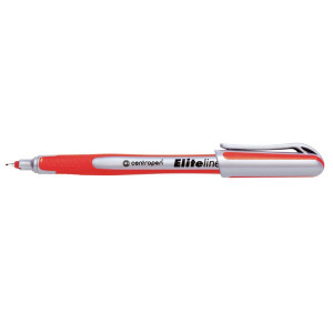Centropen, liner 4721, červený, 10ks, 0.3mm, jemný plastový hrot v kovové objímce, cena za 1ks