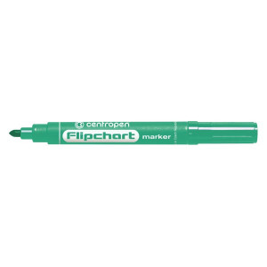 Centropen, flipchart marker 8550, zelený, 10ks, 2.5mm, nepropíjí se papírem, cena za 1ks