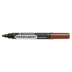 Centropen, marker 8566, hnědý, 10ks, 2.5mm, alkoholová báze, cena za 1ks