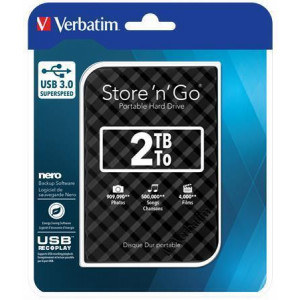 2,5" HDD (hard-drive), 2TB,  USB 3.0, VERBATIM "Store 'n' Go, černá