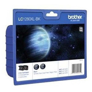 Brother originální ink LC-1280XLBKBP2, black, 2x2400str., high capacity