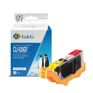 G&G kompatibilní ink s CLI526GY, NP-C-0526GY, 4544B001, grey, 8.4ml