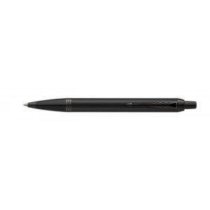 Kuličkové pero "Royal IM Black“, modrá, 0,5 mm, matné černé tělo, černý klip, PARKER 2127618