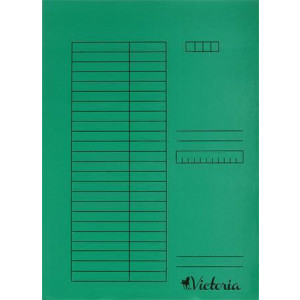 Desky s rychlovazačem, zelené, karton, A4, VICTORIA