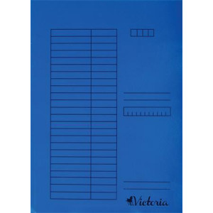 Desky s rychlovazačem, modré, karton, A4, VICTORIA