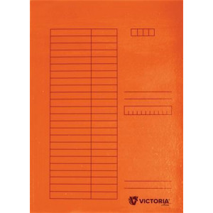 Desky s rychlovazačem, oranžové, karton, A4, VICTORIA