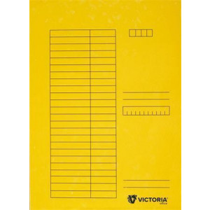 Desky s chlopněmi, žluté, karton, A4, VICTORIA