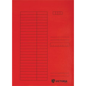 Desky s chlopněmi, červené, karton, A4, VICTORIA