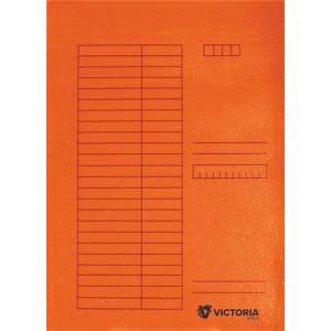 Desky s chlopněmi, oranžové, karton, A4, VICTORIA