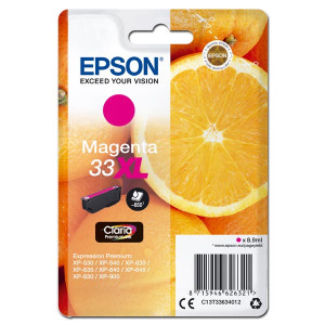Epson originální ink C13T33634012, T33XL, magenta, 8,9ml
