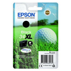 Epson originální ink C13T34714010, T347140, 34XL, black, 16.3ml