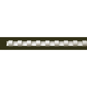 Hřbet, plastový, bílý, 6 mm, 10-20 listů, FELLOWES