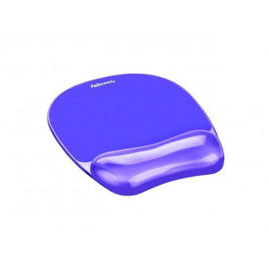 Podložka pod myš s gelovou opěrkou zápěstí, FELLOWES "Crystals Gel", fialová