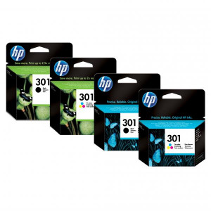 HP originální ink CH563EE, HP 301XL, black, 430str.