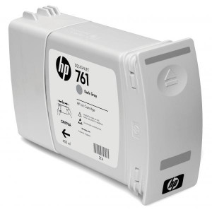 HP originální ink CM996A, HP 761, dark grey, 400ml