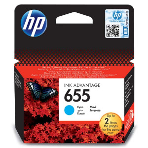 HP originální ink CZ110AE, HP 655, cyan, 600str.