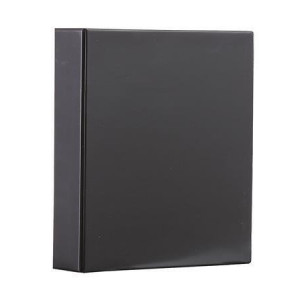 Pořadač čtyřkroužkový, černá, přední průhledná kapsa, 80 mm, A4, PVC, PANTA PLAST