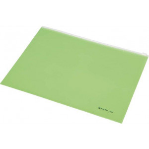 Obal, se zipem, zelené, A4, PP, PANTA PLAST