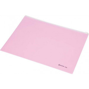 Obal, se zipem, růžové, A4, PP, PANTA PLAST