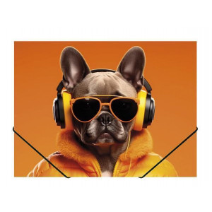Desky s gumičkou "Cool dog", A4, 15 mm, PP, PANTA PLAST 0410-0064-60