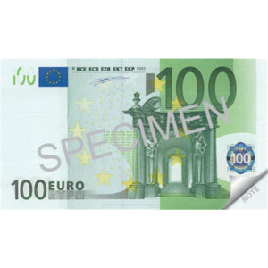 Poznámkový blok "100 Euro", 70 listů, 110x61,5 mm, PANTA PLAST 0423-0055-99