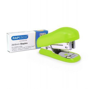 Mini sešívačka "Bug Mini", zelená, 24/6, 26/6, 12 listů, plast, RAPESCO