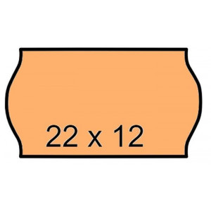 Cenové etikety, oranžová, 22 x 12 mm