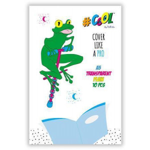 Samolepicí obal na sešity, transparentní, A5, 10 ks, COOL BY VICTORIA