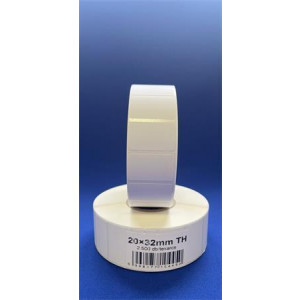 Etiketa, bílá, termo, 20 x 32 mm, 2500 etiket/role