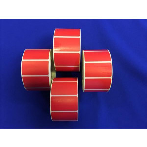 Label, thermo, 25×45 mm, 1000 label/roll, red
