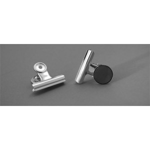 Klip na dokumenty s magnetem, stříbrná, 31 mm, kov, 12 ks/balení, HGA2741