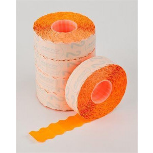 Cenové etikety, 22x12 mm, METO, oranžové