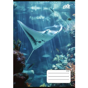 Sešit "Ocean World", 27-32, mix motivů, A5, čtverečkovaný, 32 listů, COOL BY VICTORIA