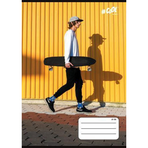 Sešit "Skateboard", 21-32, mix motivů, A5, linkovaný, 32 listů, COOL BY VICTORIA
