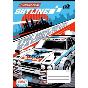 Sešit "Race cars", 27-32, mix motivů, A5, čtverečkovaný, 32 listů, COOL BY VICTORIA