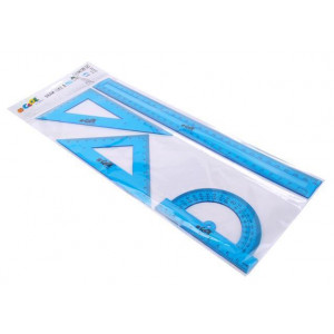 Sada pravítek, 4ks, modrá, plast, COOL BY VICTORIA