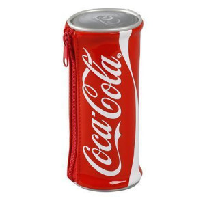 Penál "Coca-Cola", červená, se zipem, VIQUEL