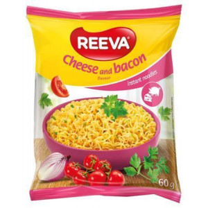 Instantní nudlová polévka, sýr a slanina, 60 g, REEVA 125248