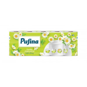 Toaletní papír "Chamomile", 3-vrstvý, 10 rolí, PUFINA PP20845