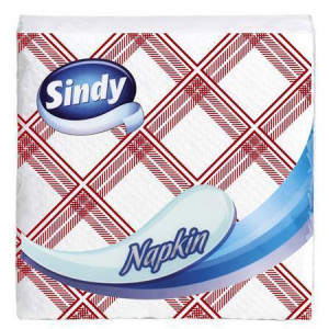 Ubrousky "Sindy", kostkovaný vzor, 45 ks