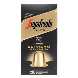 Kávové kapsle "Supremo", kompatibilní s Nespresso, 10 ks, SEGAFREDO 2604