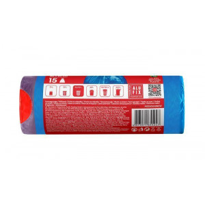 Pytle na odpadky, zatahovací, 40 l, 15 ks, ALUFIX