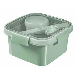 Box na jídlo "Smart Eco", světle zelená, 1,1 l, s příborem, CURVER 249947