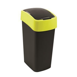 Odpadkový koš "Pacific flip bin", černá-žlutá, na tříděný odpad, 45 l, CURVER 263987