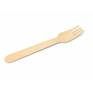 Vidlička, jednorázová, dřevo, 16 cm, 100 ks, SM-CS-14927