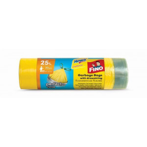 Pytle na odpadky "Perfect Close", zatahovací, 25 l, 20 ks, FINO
