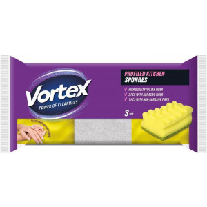 Houba na nádobí "Profiled and Care", 2+1 ks, VORTEX SPONGE320CAREVORTEXNEW