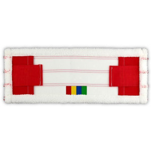 Návlek na plochý mop "Micro FlatMOP", 40 cm, s úchyty a kapsami, mikrovlákno, BONUS B258