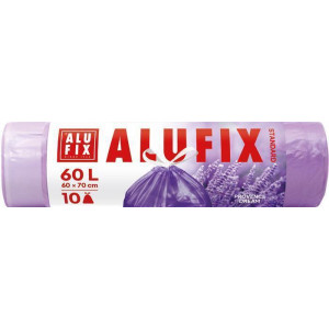 Pytle na odpadky s vůní levandule, zatahovací, 60 l, 10 ks, HDPE, ALUFIX MSZH6010VIOLA