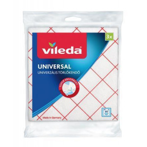 Utěrka, 34x36 cm, 3 ks, VILEDA "Universal", bílo-červená